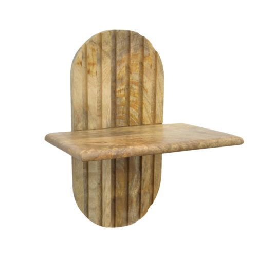 Ραφιέρα τοίχου Arcadia 3 τεμ pakoworld μασίφ ξύλο μάνγκο σε φυσική απόχρωση 30x20x40εκ (x1)