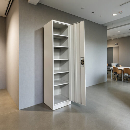 Μεταλλική ντουλάπα-στήλη Koya pakoworld ανοιχτό γκρι 50x45x180εκ (x1)