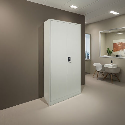 Μεταλλική ντουλάπα Ugren pakoworld ανοιχτό γκρι 90x40x180εκ (x1)