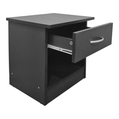 Κομοδίνο Bedy pakoworld ανθρακί 40x34x42εκ (x1)