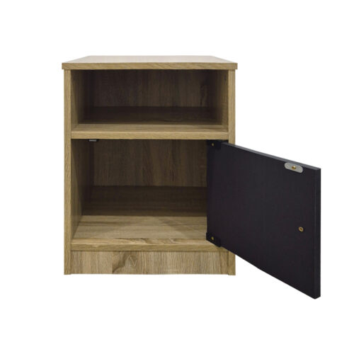 Κομοδίνο Lenea pakoworld sonoma-ανθρακί 40x40x50εκ (x1)