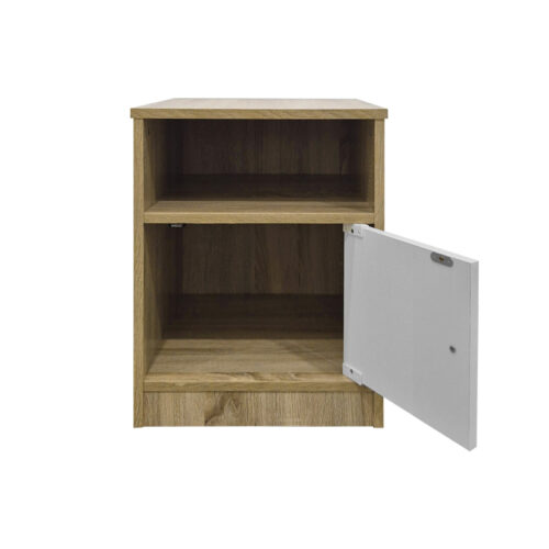 Κομοδίνο Lenea pakoworld sonoma-λευκό 40x40x50εκ (x1)