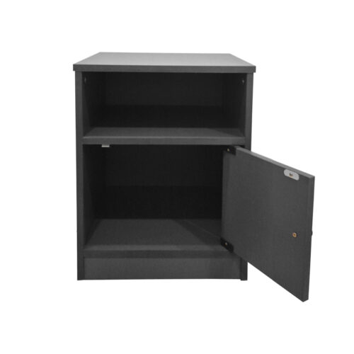 Κομοδίνο Lenea pakoworld ανθρακί 40x40x50εκ (x1)