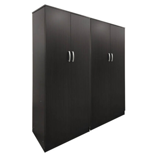 Ντουλάπα τετράφυλλη Athos Ι pakoworld wenge 160x42x180εκ (x1)