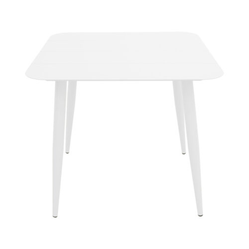 Τραπέζι Vista pakoworld αλουμίνιο σε λευκή απόχρωση 80x80x72εκ (x1)