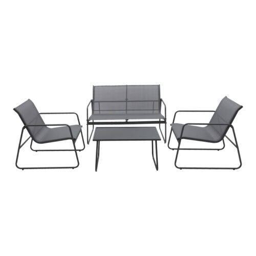 Σαλόνι εξωτερικού χώρου Veranda textilene-μέταλλο σε ανθρακί απόχρωση (x1)