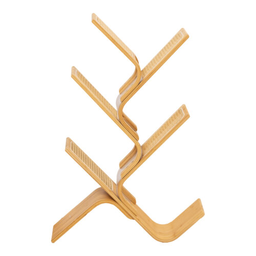 Βιβλιοθήκη Tome pakoworld μπαμπού σε φυσική απόχρωση 63x20x92εκ (x1)