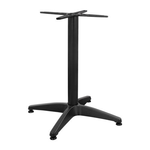 ΒΑΣΗ ΑΛΟΥΜΙΝΙΟΥ 4ΝΥΧΗ 66Χ66X69Υεκ. ΜΕ ΣΤΑΥΡΟ 45Χ45εκ. HM448.03 ΜΑΥΡΗ (x1)