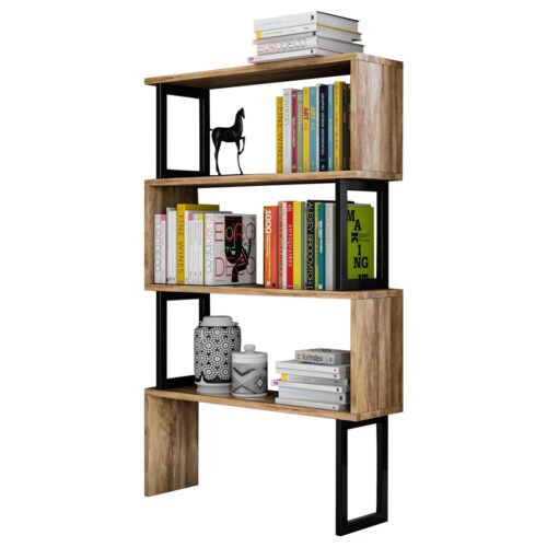 ΒΙΒΛΙΟΘΗΚΗ INGRID ΚΑΡΥΔΙ ΜΕ ΜΑΥΡΟ ΣΚΕΛΕΤΟ HM8867.01 80x22x128 εκ. (x1)