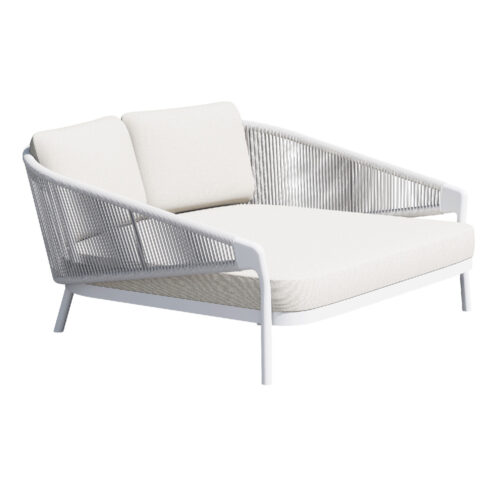 DAYBED ΣΕΙΡΑ XANTION HM6474.02 ΛΕΥΚΟ ΑΛΟΥΜΙΝΙΟ--ΣΧΟΙΝΙ--OLEFIN 157x147x88Υεκ (x1)