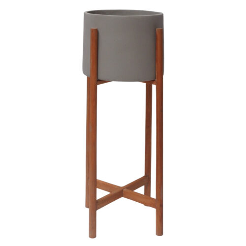 ΓΛΑΣΤΡΑ ΕΣΩΤ.ΧΩΡΟΥ RENTIL HM4684.03L FIBER CEMENT ΧΡΩΜΑ ΓΚΡΙ--ΒΑΣΗ TEAK Φ25x65Υ (x1)