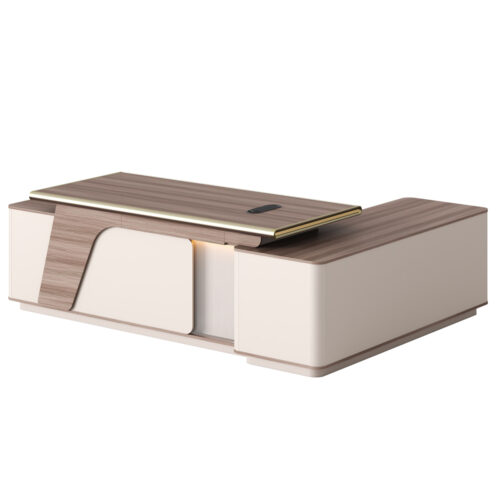 ΓΡΑΦΕΙΟ ΑΡΙΣΤΕΡΗ ΓΩΝΙΑ SUPERON HM2136L ΜΕΛΑΜΙΝΗ ΦΥΣΙΚΟ-ΜΠΕΖ--LED ΦΩΤΙΣΜΟΣ 240x180x76Υεκ (x1)