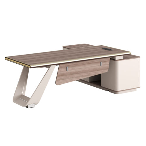 ΓΡΑΦΕΙΟ ΑΡΙΣΤΕΡΗ ΓΩΝΙΑ SUPERON HM2139L ΜΕΛΑΜΙΝΗ ΣΕ ΦΥΣΙΚΟ-ΜΠΕΖ--ΜΕΤΑΛ.ΠΟΔΙ 240x180x76Υεκ (x1)