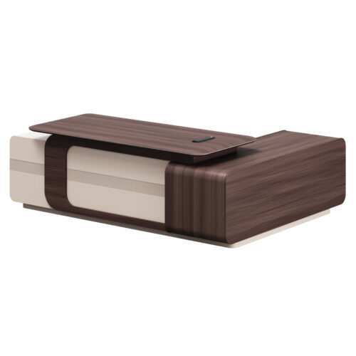 ΓΡΑΦΕΙΟ ΑΡΙΣΤΕΡΗ ΓΩΝΙΑ ΣΕΙΡΑ PRESIDENT HM2146L ΜΕΛΑΜΙΝΗ ΣΕ ΚΑΡΥΔΙ-ΜΠΕΖ 240x180x76Υεκ (x1)