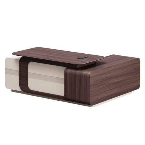 ΓΡΑΦΕΙΟ ΑΡΙΣΤΕΡΗ ΓΩΝΙΑ ΣΕΙΡΑ PRESIDENT HM2147L ΜΕΛΑΜΙΝΗ ΣΕ ΚΑΡΥΔΙ-ΜΠΕΖ 200x160x76Υεκ (x1)