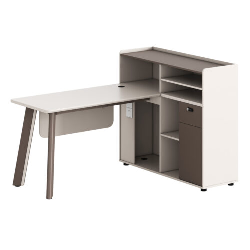 ΓΡΑΦΕΙΟ ΔΕΞΙΑ ΓΩΝΙΑ NEWLINE HM18275R ΜΕΛΑΜΙΝΗ ΕΚΡΟΥ--ΠΟΔΙΑ ΑΛΟΥΜΙΝΙΟΥ 160x120x105Υεκ (x1)