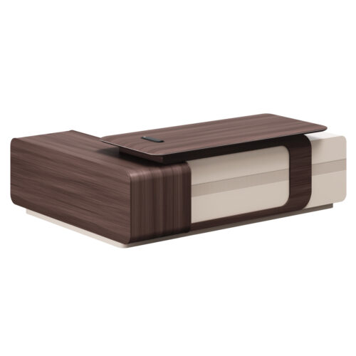 ΓΡΑΦΕΙΟ ΔΕΞΙΑ ΓΩΝΙΑ ΣΕΙΡΑ PRESIDENT HM2146R ΜΕΛΑΜΙΝΗ ΣΕ ΚΑΡΥΔΙ-ΜΠΕΖ 240x180x76Υεκ (x1)