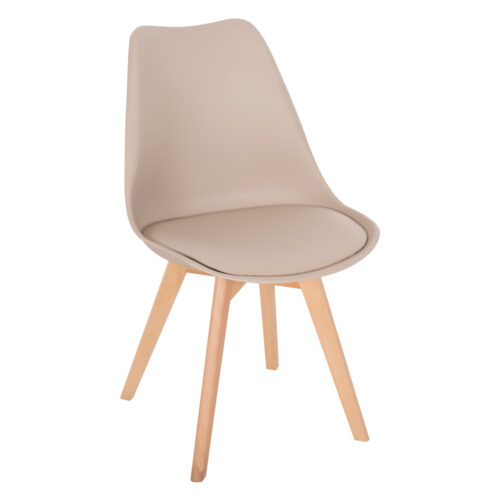 ΚΑΡΕΚΛΑ VEGAS HM0033.25 ΞΥΛΙΝΑ ΠΟΔΙΑ-ΚΑΘΙΣΜΑ ΠΟΛΥΠΡΟΠ. ΜΕ PU ΚΑΠΟΥΤΣΙΝΟ 48x52x81Υεκ. (x4)