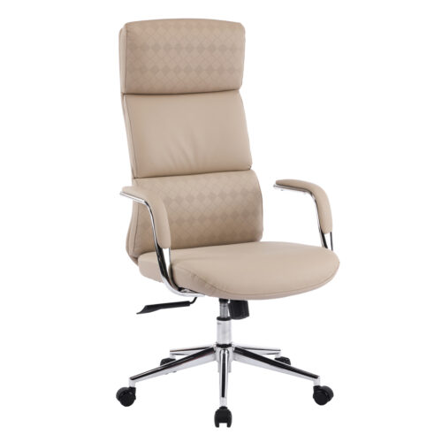 ΚΑΡΕΚΛΑ ΓΡΑΦΕΙΟΥ MEITE HM18353.02 ΜΠΕΖ PU ΔΕΡΜΑ--ΒΑΣΗ ΧΡΩΜΙΟΥ 66x71x127Υεκ (x1)