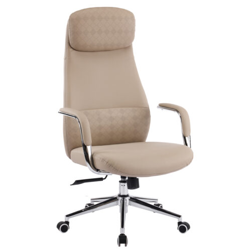 ΚΑΡΕΚΛΑ ΓΡΑΦΕΙΟΥ SONTY HM18354.02 ΜΠΕΖ PU ΔΕΡΜΑ--ΒΑΣΗ ΧΡΩΜΙΟΥ 64x68x125Υεκ (x1)