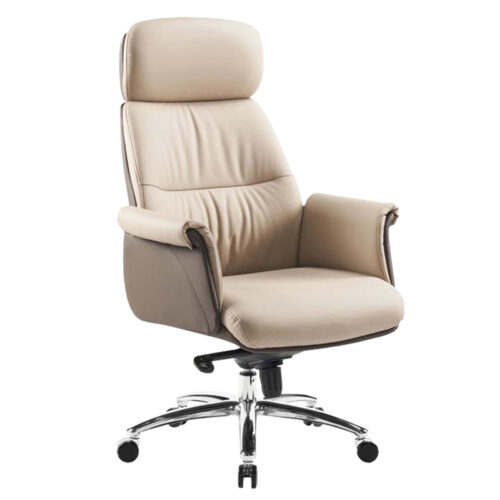 ΚΑΡΕΚΛΑ ΓΡΑΦΕΙΟΥ TOMLIN HM18358.02 ΜΠΕΖ-ΚΑΦΕ PU ΔΕΡΜΑ--ΒΑΣΗ ΧΡΩΜΙΟΥ 72x74x128Υεκ (x1)