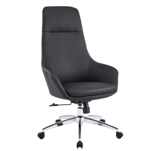 ΚΑΡΕΚΛΑ ΓΡΑΦΕΙΟΥ BEKKER HM18359.01 ΜΑΥΡΟ PU ΔΕΡΜΑ--ΒΑΣΗ ΧΡΩΜΙΟΥ 67x67x126Υεκ (x1)