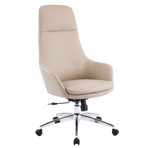 ΚΑΡΕΚΛΑ ΓΡΑΦΕΙΟΥ BEKKER HM18359.02 ΜΠΕΖ PU ΔΕΡΜΑ--ΒΑΣΗ ΧΡΩΜΙΟΥ 67x67x126Υεκ (x1)