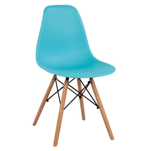 ΚΑΡΕΚΛΑ ΜΕ ΞΥΛΙΝΑ ΠΟΔΙΑ TWIST HM8460.08 PP ΤΙΡΚΟΥΑΖ ΚΑΘΙΣΜΑ 46x54x80Υεκ. (x4)