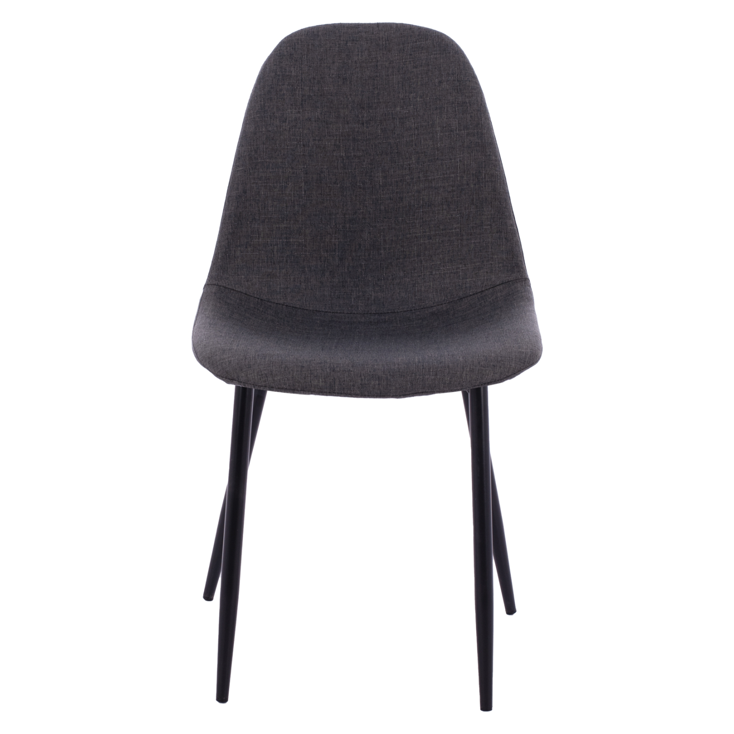 ΚΑΡΕΚΛΑ LEONARDO ΜΕ ΥΦΑΣΜΑ ΓΚΡΙ ΣΚΟΥΡΟ ΚΑΙ ΜΑΥΡΑ ΜΕΤΑΛΛΙΚΑ ΠΟΔΙΑ HM00100.16 43,5x59x84Υ εκ. (x4) - Image 3