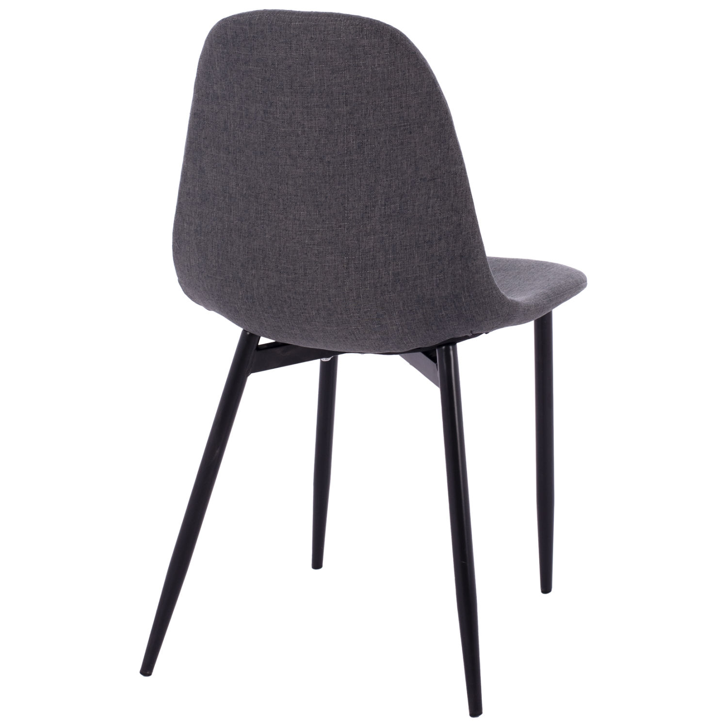 ΚΑΡΕΚΛΑ LEONARDO ΜΕ ΥΦΑΣΜΑ ΓΚΡΙ ΣΚΟΥΡΟ ΚΑΙ ΜΑΥΡΑ ΜΕΤΑΛΛΙΚΑ ΠΟΔΙΑ HM00100.16 43,5x59x84Υ εκ. (x4) - Image 5