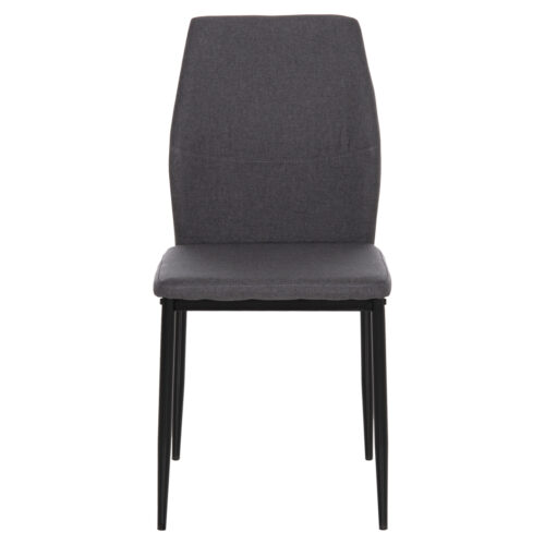 ΚΑΡΕΚΛΑ ΤΡΑΠΕΖΑΡΙΑΣ DIAZ HM18346.01 ΓΚΡΙ ΥΦΑΣΜΑ-ΜΕΤΑΛΛΙΚΑ ΠΟΔΙΑ ΜΑΥΡΑ 43x52x87Υεκ. (x4)