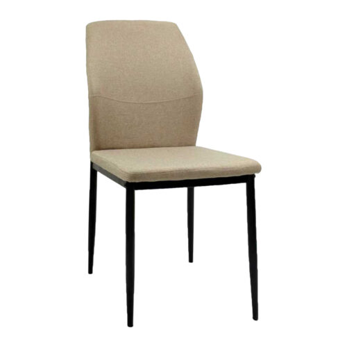 ΚΑΡΕΚΛΑ ΤΡΑΠΕΖΑΡΙΑΣ DIAZ HM18346.04 ΜΠΕΖ ΥΦΑΣΜΑ-ΜΕΤΑΛΛΙΚΑ ΠΟΔΙΑ ΜΑΥΡΑ 41,5x52x87Υεκ. (x4)