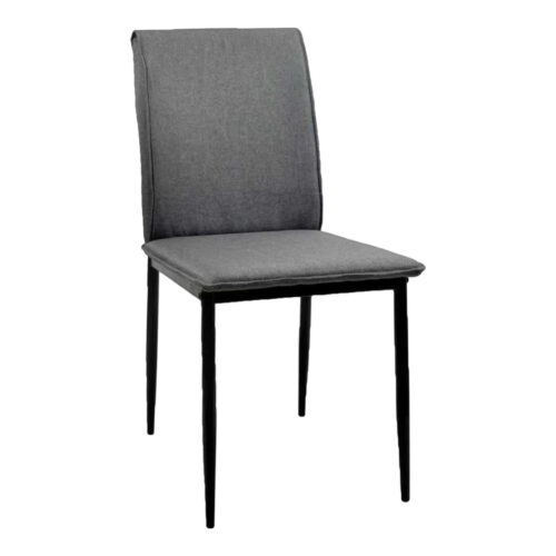 ΚΑΡΕΚΛΑ ΤΡΑΠΕΖΑΡΙΑΣ PERKY HM18347.01 ΓΚΡΙ ΥΦΑΣΜΑ-ΜΕΤΑΛ. ΠΟΔΙΑ ΜΑΥΡΑ 42x58x89,5Υεκ (x4)