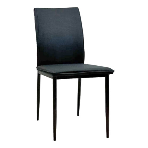 ΚΑΡΕΚΛΑ ΤΡΑΠΕΖΑΡΙΑΣ PERKY HM18347.02 ΜΑΥΡΟ ΥΦΑΣΜΑ & ΜΕΤΑΛΛΙΚΑ ΠΟΔΙΑ 42x58x89,5Υεκ (x4)