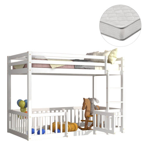 ΚΟΥΚΕΤΑ ΠΑΙΔΙΚΗ ΜΕ ΠΑΡΚΑΚΙ PLAYKID HM21312.01 ΞΥΛΟ ΠΕΥΚΟΥ ΛΕΥΚΟ--ME ΣΤΡΩΜΑ 90x190εκ (x1)