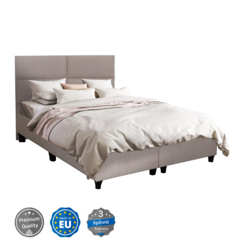 ΚΡΕΒΑΤΙ MILO HM616.32 ΜΠΕΖ ΥΦΑΣΜΑ ΓΙΑ ΣΤΡΩΜΑ 160x200εκ (x1)
