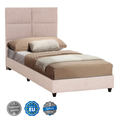 ΚΡΕΒΑΤΙ ΜΟΝΟ MILO HM652.32 ΜΠΕΖ TEDDY ΥΦΑΣΜΑ ΓΙΑ ΣΤΡΩΜΑ 90x200εκ (x1)
