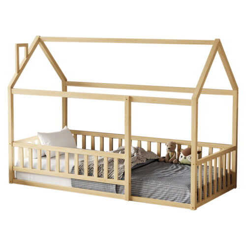 ΚΡΕΒΑΤΙ ΠΑΙΔΙΚΟ ΜΕ ΚΑΓΚΕΛΟ HOUSER HM706.01 τ.MONTESSORI ΞΥΛΟ ΠΕΥΚΟ ΦΥΣΙΚΟ-190x90εκ (x1)