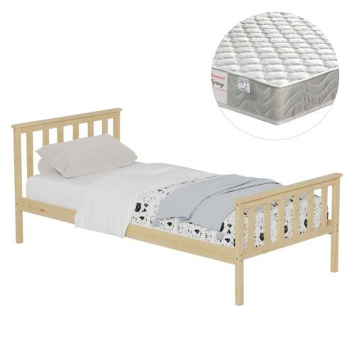 ΚΡΕΒΑΤΙ ΠΑΙΔΙΚΟ ΜΕ ΣΤΡΩΜΑ GIMLY HM21300 ΞΥΛΟ ΠΕΥΚΟΥ ΣΕ ΦΥΣΙΚΟ ΓΙΑ ΣΤΡΩΜΑ 90x190εκ (x1)