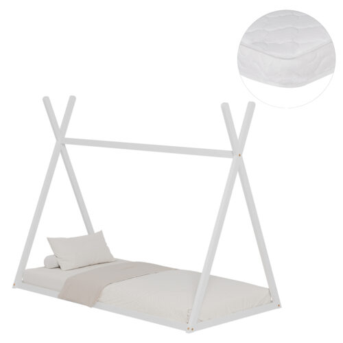 ΚΡΕΒΑΤΙ ΠΑΙΔΙΚΟ ΜΕ ΣΤΡΩΜΑ MUNK HM21306.01 ΞΥΛΟ ΠΕΥΚΟΥ ΣΕ ΛΕΥΚΟ--ΣΤΡΩΜΑ 90x190εκ (x1)