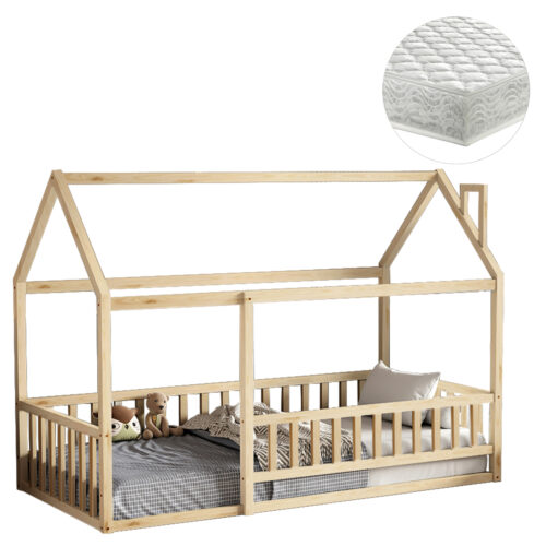 ΚΡΕΒΑΤΙ ΠΑΙΔΙΚΟ ΜΕ ΣΤΡΩΜΑ HOUSER HM21315 ΞΥΛΟ ΠΕΥΚΟΥ ΣΕ ΦΥΣΙΚΟ--ΣΤΡΩΜΑ 90x190εκ (x1)