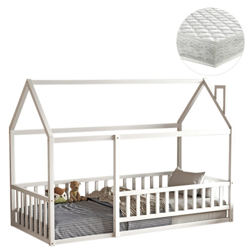 ΚΡΕΒΑΤΙ ΠΑΙΔΙΚΟ ΜΕ ΣΤΡΩΜΑ HOUSER HM21315.01 ΞΥΛΟ ΠΕΥΚΟΥ ΣΕ ΛΕΥΚΟ--ΣΤΡΩΜΑ 90x190εκ (x1)