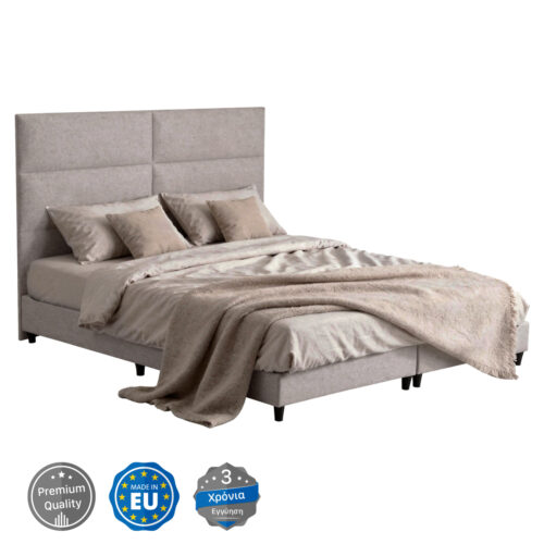 ΚΡΕΒΑΤΙ ΥΠΕΡΔΙΠΛΟ MILO ΑΠΟ ΜΠΕΖ ΥΦΑΣΜΑ HM628.32 ΓΙΑ ΣΤΡΩΜΑ 180x200 εκ. (x1)