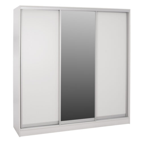 ΝΤΟΥΛΑΠΑ ΣΥΡΟΜΕΝΗ ADLER ΜΕΛΑΜΙΝΗΣ ΛΕΥΚΗ ΜΕ ΚΑΘΡΕΠΤΗ HM2435.03  200X60X210Υεκ (x1)