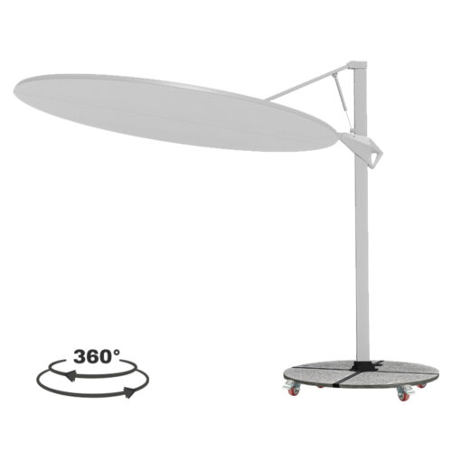 ΟΜΠΡΕΛΑ ΜΕ ΒΑΣΗ ΣΕΙΡΑ CANNOPY HM21285.02 ΑΛΟΥΜΙΝΙΟ & ΓΡΑΝΙΤΗΣ-ΛΕΥΚΟ ΧΡΩΜΑ Φ2,2μ (x1)