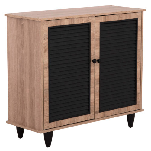 ΠΑΠΟΥΤΣΟΘΗΚΗ ΞΥΛΙΝΗ MCKENNA HM2266.02 ΣΕ ΧΡΩΜΑ SONAMA-ΜΑΥΡΟ 77x30x69Υεκ. (x1)