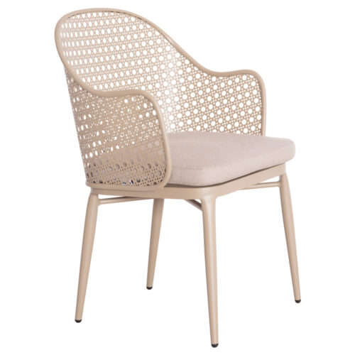 ΠΟΛΥΘΡΟΝΑ ΑΛΟΥΜΙΝΙΟΥ OREGO HM6268.03 ΚΑΠΟΥΤΣΙΝΟ-ΜΑΞΙΛΑΡΙ ΜΠΕΖ 58x55x83Υεκ. (x1)