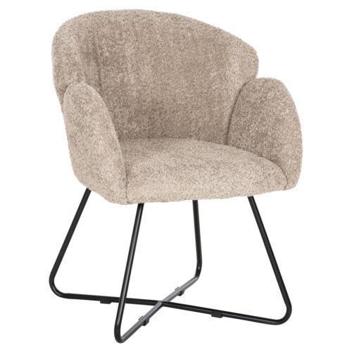 ΠΟΛΥΘΡΟΝΑ HARNIS HM9603.08 ΜΠΕΖ ΜΠΟΥΚΛΕ-ΜΑΥΡΑ ΜΕΤΑΛ.ΠΟΔΙΑ ΧΙΑΣΤΙ 59,5x64x77Υεκ (x1)