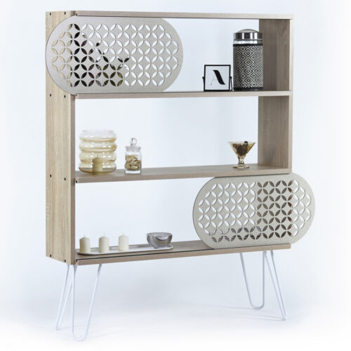 ΡΑΦΙΕΡΑ ΔΑΠΕΔΟΥ DIANE HM9213.01 SONAMA ΛΕΥΚΟ ΕΚΡΟΥ 94x25x117Y εκ. (x1)