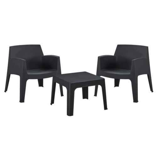 ΣΕΤ LOUNGE 3ΤΜΧ SLEEK HM21274.02 ΜΑΥΡΟ ΠΟΛΥΠΡΟΠΥΛΕΝΙΟ (x1)